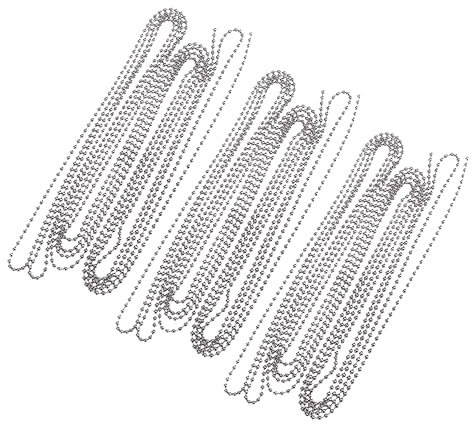 JOINPAYA 3 Set Catena di targhette per Cani Tende a Catena di Sfere in Acciaio tapparelle avvolgibili Catena a Sfera in Acciaio Inossidabile Catena di Perline Connettore avvolgibile