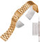 18mm Edelstahl Ersatz Uhrenarmband Kompatibel mit Casio F-108WH AE1200WH A168WA A158WA LA670WGA A700W Damen- und Herrenuhr Zubehör (gold3)