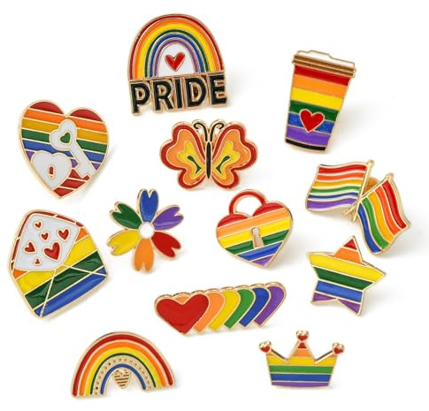 UR URLIFEHALL Set di spille smaltate per bavaglini in plastica acrilica per abbigliamento, zaini, gioielli, artigianato, decorazioni, Metallo