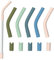 5PCS Silicone Straw Tips Rubber Straw Tips Colorful Silicone Extender Tip/Silicone Tips for Metal Straws, 8 mm Silicone Straw Covers for Cup Tumbler Fit