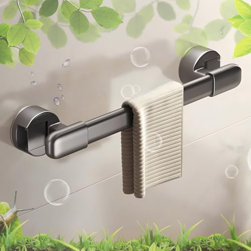 Barre De Serviettes De Bain À Ventouses, Porte-Serviettes sans Perçage, Support Mural pour Serviettes De Bain, Salle De Bain Et Douche(51cm/20.08in)
