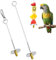 2 Pcs Bird Skewer, Bird Fruit Skewers Parrot Food Skewer Stainless Steel Parrot Skewer Feeder Parakeet Food Chicken Toys for Hens Parrot Toys for Budgie Parakeet Cockatiel