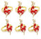 Charming Elch Hirsch Serviettenhalter Ringe Set von 6 für Weihnachten Tischdekorationen und Versammlungen