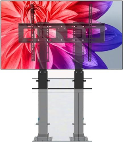 HynJGih Supporto da Parete per TV Staffa TV con telecomando completamente automatico, mensola telescopica, supporto da parete for TV inclinabile e girevole for TV piatta e curva da 55-120 pollici Plas