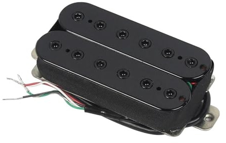 Alnico 5 Pickup guitare électrique Humbucker Neck/Bridge Pickup 1 pièces-pièces de poteau réglables Micro Pièces Guitare Électrique(Black Bridge 14K)