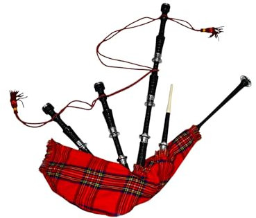 Traditioneller schottischer Dudelsack in Royal Stewart Tartan - Ideal für Anfänger und Profis