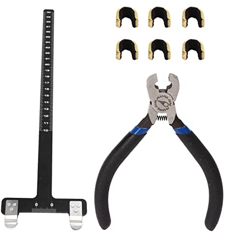 Alomejor Bogenschießen T Lurer Zange Kit Langlebige Aluminiumlegierung Schnallen Zange für Bogenschnur -Nocking -Punkte, Reverse Bow -Enthusiasten (Black)