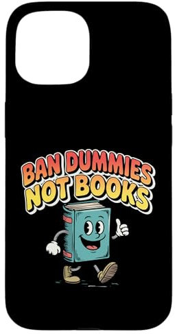 Ban Dummies Not Books Anti-Book Burning Vintage Cartoon Hülle für iPhone 15
