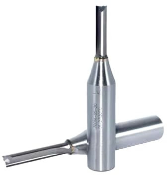 Schneidwerkzeug – 5 mm Schnittdurchmesser x 20 mm Nut x 1,27 cm Schaft, TCT-Doppelrillen-gerader Fräser für Holzbearbeitung, kompatibel mit Makita, Trend, Festool, Hikoki, Dewalt Routern