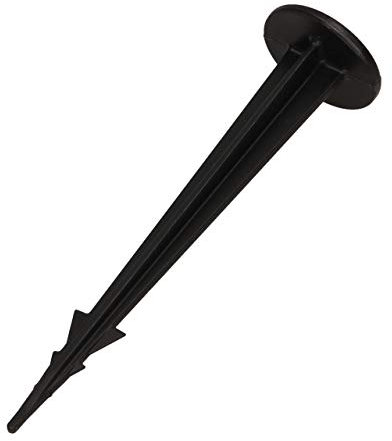 GARDENIX Jardín – Anclajes y clavos para tela anti-maleza, 50 unidades, plástico resistente a los rayos UV, 100 mm de longitud, inoxidable, cabeza plana para estabilidad y agarre
