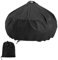 Housse de protection ronde noire pour barbecue d'extérieur, imperméable et coupe-vent, 45,7 cm, petite housse de protection pour barbecue, outil essentiel pour le camping et le pique-nique (210D)