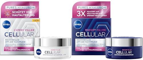 NIVEA Cellular Expert Filler Hochwirksame Anti-Age Tagespflege LSF 30 (50 ml) + NIVEA Cellular Expert Filler Hochwirksame Anti-Age Nachtpflege (50 ml)