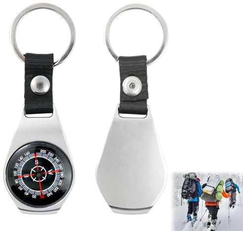 Kompass Outdoor, 2 Stück Mini Kompass Set, Präzise Navigation für Wanderungen und Camping, Robustes Design, Ideal für Kinder und Schlüsselanhänger