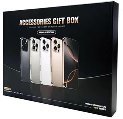 Générique Coffret Accessoires iPhone 12, 13, 14 et 15 (iPhone 15 Pro Max) | Coque incluse, Écouteurs inclus, Batterie externe magnétique, Câble de charge et adaptateur secteur