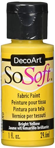 Sosoft Fabric Acrylic Paint 1Oz-Bright Yellow