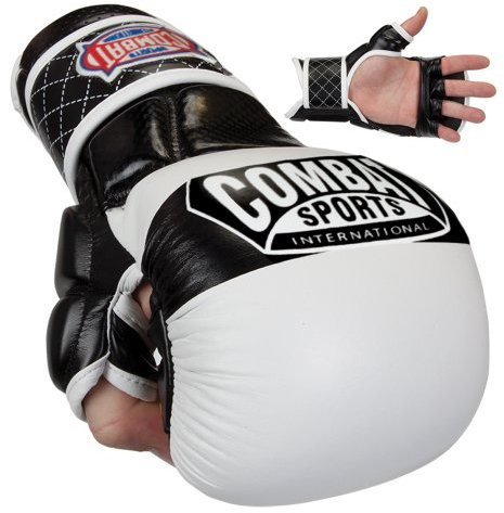 Combat Sports Unisex-Erwachsene Max Strike MMA Training Gloves Handschuhe, Weiß, Regular