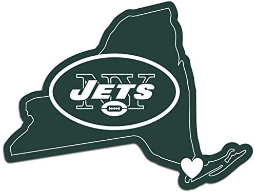 NFL Siskiyou Sports Fan Shop New York Jets Home State Sticker One Size Team Color