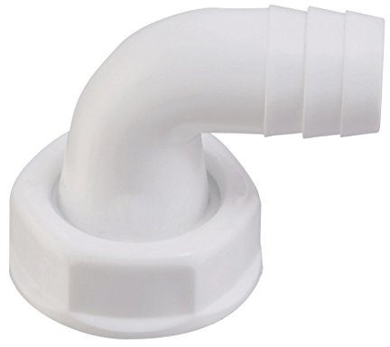 Sanitop-Wingenroth 22349 2 Winkel Schlauchverschraubung, Weiß, 90 Grad Verschraubung-2
