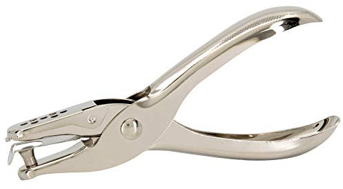 Einzellocher - 6MM Silber - Büromaterial unverzichtbar - Hochleistungs-Schreibwaren mit mehreren Blatt Kapazität für Papier und Karte Geschenkanhänger Locher - von TRIXES