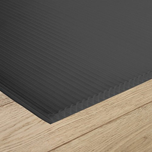 10x Black Correx Sheet 4mm x 1.2 x 2.4m for Hard Floor and Surface Protection Flexible Lightweight Water Resistant Corrugated Floor Protective Cover Plastic Board