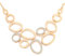 Xinyixin Collana donna, catena di anelli Collana pendente per ragazze Collana lunga catena di dichiarazione con collana di cristallo strass brillante (Placcato oro)