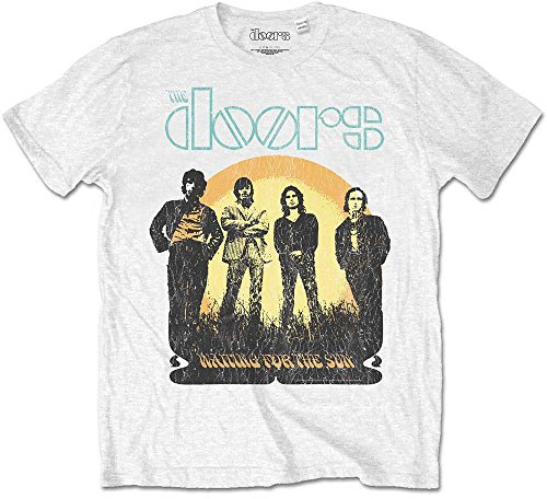 Rockoff Trade Men's the Doors Waiting for the Sun T-Shirt, White (White White), X-Large