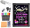 Leuchtende Werbetafel LED Reklame Tafel 40x60cm Leuchttafel Werbeschild mit 8 Neon Stifte und Fernbedienung LED Highlights Leuchtschild für Café, Bar, Restaurant, Hochzeit