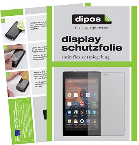 dipos I 2x Screen Protector matte compatible with Amazon Fire HD 8 (2018) Protection Films