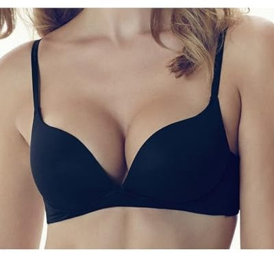 LORMAR Desiderio Reggiseno Senza Ferretto con Push-UP Colore Nero TG 3B