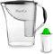 PearlCo - Wasserfilter Standard (anthrazit) mit 1 Alkaline classic Filterkartusche - passt zu Brita Classic