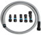 Cen-Tec Systems 94698 Quick Click 10 Ft. Hose for Home and Shop Vacuums with Expanded Multi-Brand Power Tool Adapter Set for Dust Collection, Silver