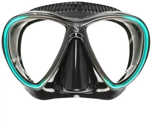 SCUBAPRO Synergy Twin Tauchmaske mit Comfort Strap (schwarz/türkis)