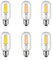 HUAMu T45 LED Glühbirne E27 Edison Lampe ersetzt 60 Watt, 6W, 600 Lumen, 2700K warmweiß, LED Kerzen Filament Fadenlampe, 220V AC, für Hängelampe Wandleuchte Pendelleuchte 6er Pack