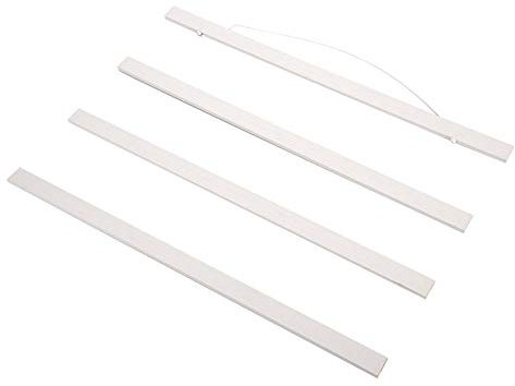 GOTOTOP Magnetische Holz Poster Kleiderbügel Rahmen, Wandbehang Holzrahmen für Fotos Bilder Leinwand Kunstwerk Drucke Karten Schriftrollen Weiß(40cm)