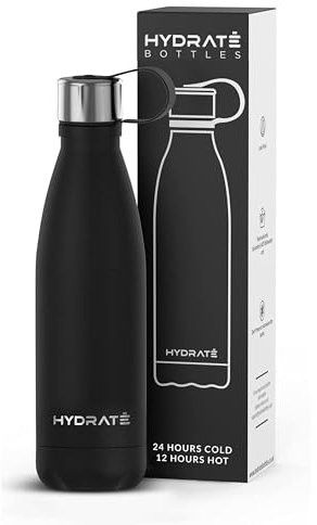 HYDRATE Super Insulated Stainless Steel Water Bottle - BPA Free, Vacuum Flask - 24 Hours Cold & 12 Hours Hot (500ML, Minty Green)