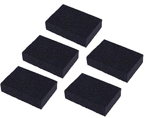 HEMOTON Spugna Per La Pulizia Cucina Set 5 Pezzi Spugne Abrasive in Carbonundum Nero Per Pentole Padelle E Superfici Senza Graffi Casa Ristorante Hotel