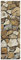 ARTLAND Wanddeko Wanduhr ohne Tickgeräusche aus Glas Quarzuhr 20x60 cm Rechteckig Lautlos 20x60 cm Braune Steinwand T9FK