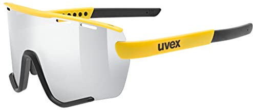 uvex sportstyle 236 Set - Sportbrille für Damen und Herren - inkl. Wechselscheiben - beschlagfrei - sunbee-black matt/silver - one size