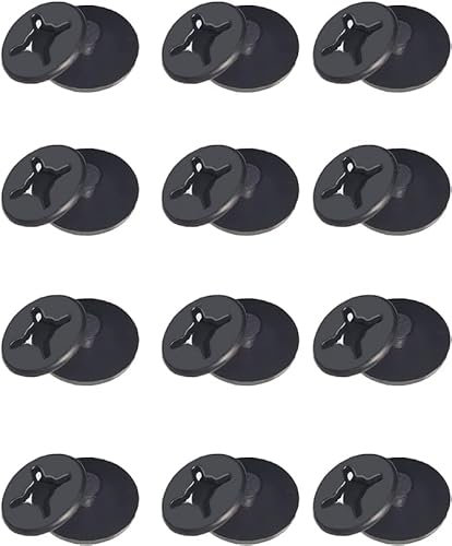 BKSAI botones de fijación para mosquitera, ventana, protección contra insectos, mosquitera, rejilla protectora para tragaluz, sin agujeros (12PCS, Negro)