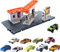 Matchbox X7111 - Geschenkset mit 9 verschiedenen Fahrzeugen, Variationen möglich & Tankstellen Spielset mit 1 Fahrzeug im Maßstab 1:64 und interaktiven Zapfsäulen, mit Anderen Sets kombinierbar