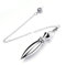 Pendel Thot mit Zeugenkammer | Ägyptisches Pendulum mit Hohe Schwingungsqualität | Versilbertes Radiästhesie-Pendel aus Metall mit 18cm Kette | Universelles Wahrsagependel für Magnetiseure - L. 6,5 cm
