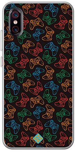 Movilshop Étui pour [Xiaomi Mi 8 Pro ] Dessin Gamers [ Manettes Xbox ] en Silicone Souple Transparent Coque Case Cover Gel pour Smartphone.