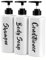 ILIKEPOW 3 Pack Shower Gel Dispenser Shampoo and Conditioner Bottles with Pump, Bathroom Shower Soap dispenser set Refillable 500ml 17 fl.oz for Hotel Home Kitchen Travel Body Wash, Lotion, White