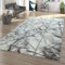 TT Home Wohnzimmer Teppich Kurzflor Wohnzimmerteppich 3D Optik Modern Marmor Design, Farbe:Silber 4, Größe:80x150 cm