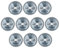 Lot de 10 lames de scie circulaire 165 mm x 16/20 mm 40 dents TCT Disque de coupe bois