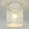 Mengjay Vintage Led Deckenleuchte Eisen Käfig Unterputz Licht, Retro Industrie Vertieft Deckenlampe Metall Vertieft Pendelleuchte E27 für Schlafzimmer Wohnzimmer Schlafzimmer Flur Esszimmer (Weiß)