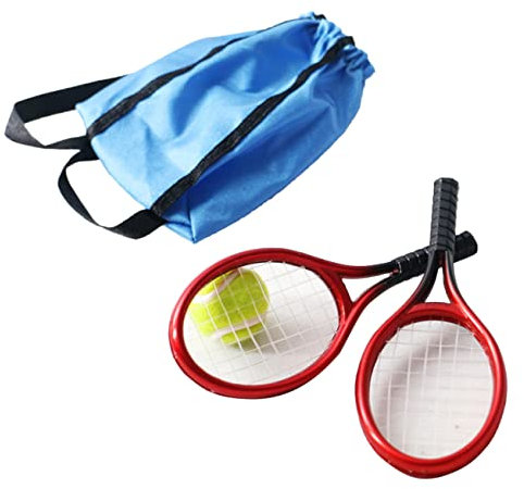 STOBOK 1 Satz Puppenhaus-Tennis Minihouse-tennisschläger Fledermaus Minitennis Und Schläger Elfenpuppe Badminton Schläger Schreibtischaufsatz Kunststoff Kind Einstellen Miniatur
