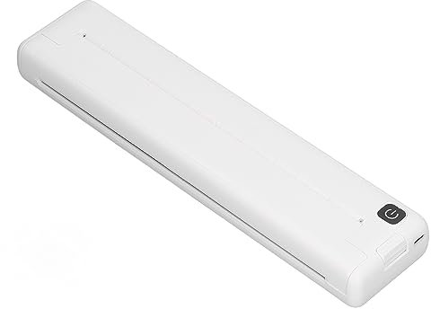 Fockety Tragbarer Drucker, A4 Kabelloser Bluetooth-Thermodrucker, Tintenloser Mobiler Drucker für Reisen, Zuhause, Büro, für IOS und für Android, Unterstützt 210 Mm 218 Mm Thermopapier