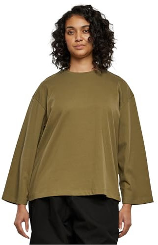 Urban Classics Women's Ladies Organic Oversized Longsleeve T-Shirt, Tiniolive, M