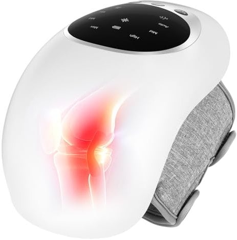 Cozion massaggiatore riscaldante ginocchio Senza Fili, Magnetoterapia ginocchio con LCD display, temperatura e laser infrarossi vibrazioni regolabili per artrite, gonfiore, legamenti stirati e lesioni